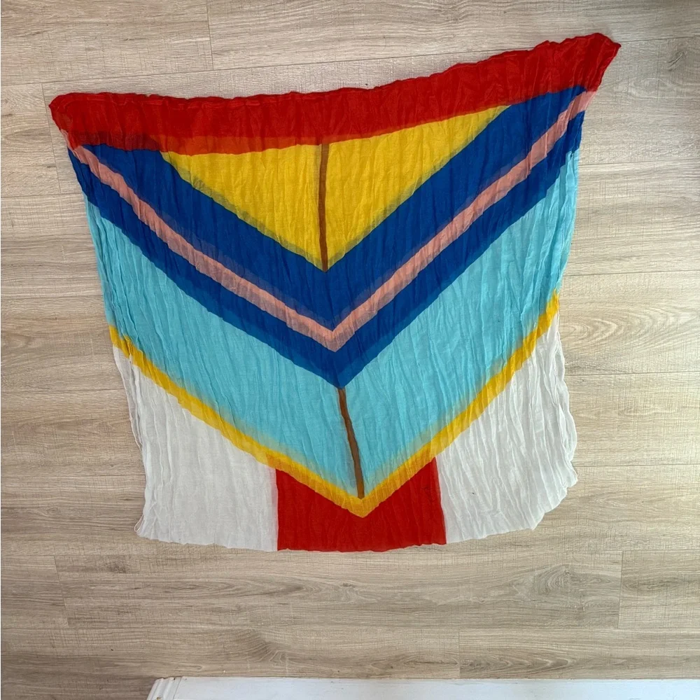 Multicolor Chevron Lightweight Crinkle Infinity Scarf